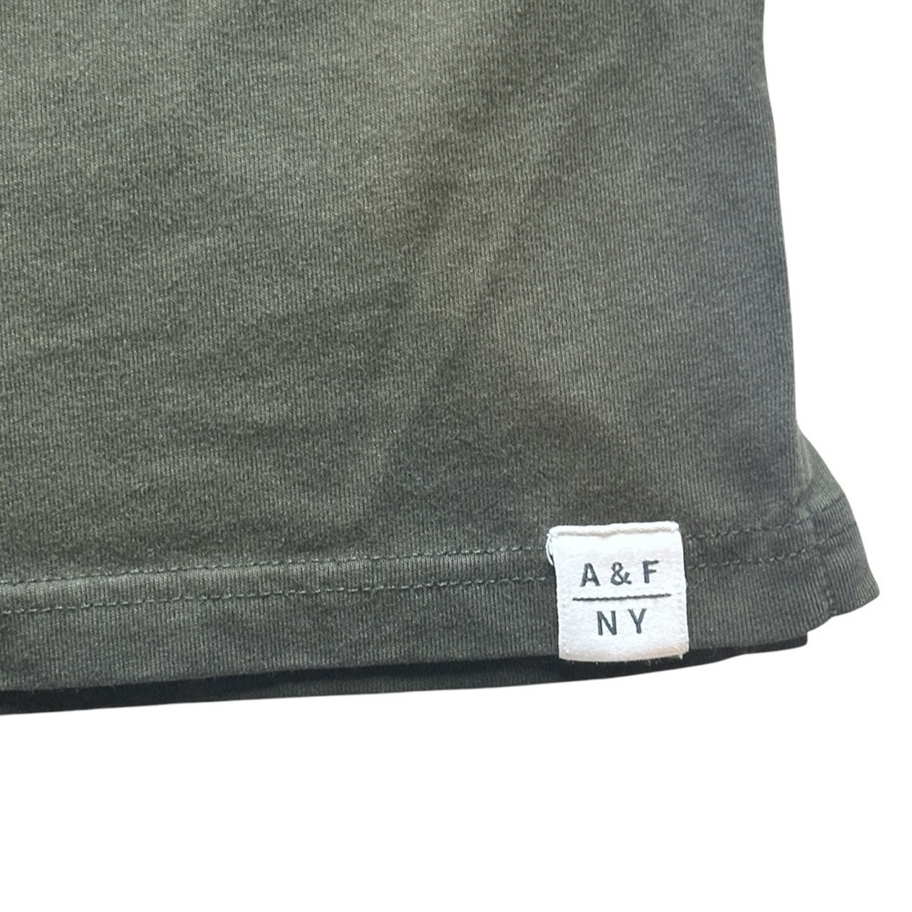Abercrombie & Fitch Contrast Stripe Long Sleeve Muscle Tee Khaki Green Men’s XL - Picture 3 of 5